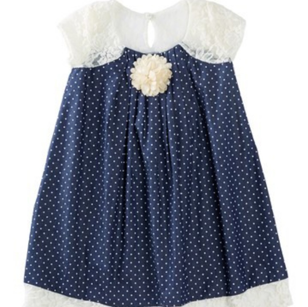 Iris & Ivy - Lace Pindot Chambray Dress